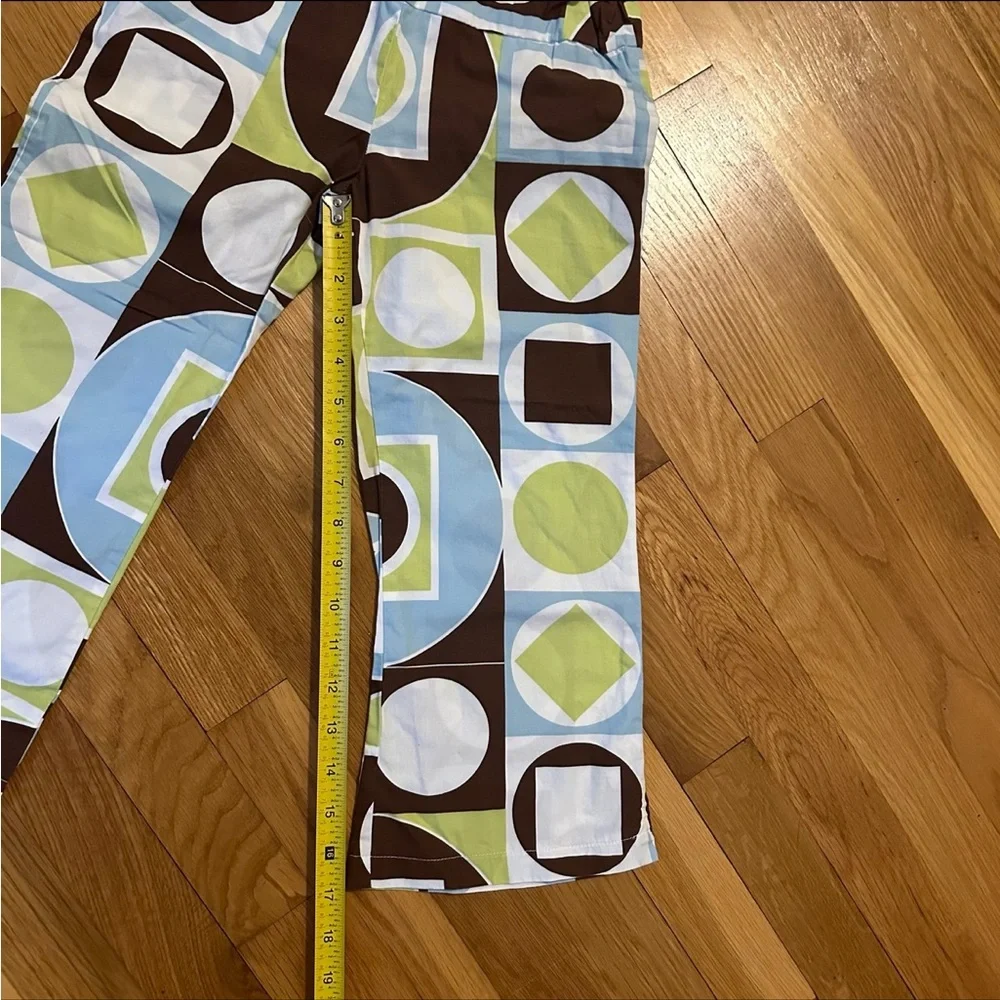 Hannah Kate Girls Boutique Retro Geometric Color block Pants Girls size 6